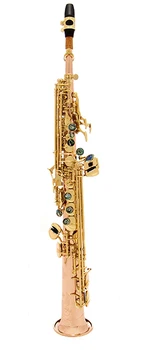 

Jp043r soprano BB saxophone, straight, pink brass, John Packer