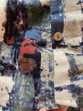 Camisa larga Vintage de lino y algodón para mujer, blusa informal de manga larga con cuello levantado