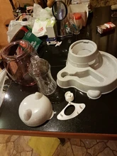 Alimentador automático de mascotas, para perros y gatos, depósito de comida de 2.2L y de agua de 528ml, suministro lento de comida