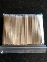 300 Uds mango corto de madera pequeño señaló cabezal con punta hisopo de algodón cejas tatuaje belleza maquillaje Color de uñas de costura dedicado sucio recoger