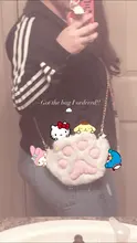 Bolso bandolera con cremallera y cadena con pata de oso para niña, monedero de felpa suave para niño pequeño, accesorios para bebé
