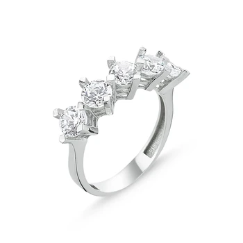 

Silver 925 Sterling Zircon Dibs Ring