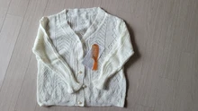 Chaqueta corta de las mujeres primavera hueco elegante cuello en V coreano Vintage mujer jersey blanco dulce chicas perlas ropa de punto de mujer