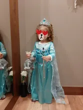 Vestido de princesa Elsa para niñas, vestidos de Cosplay, disfraces de nieve para niños, vestido de princesa, bata Infantil
