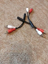 RCA de 3,5mm hembra Conector estéreo de Cable Y enchufe a 2 adaptador macho RCA de Audio 3,5 enchufe auxiliar conector de auriculares Cable de música