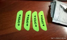 4 unids/set Puerta de coche pegatinas Universal de la seguridad advertencia Mark abierto de cinta reflectante de Exterior de la bici de la motocicleta pegatina para casco