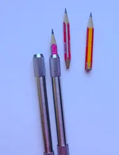 Extensor de lápiz de Color de doble cabeza de Metal, soporte ajustable para bocetos, escuela, oficina, pintura, suministros de arte, herramienta de escritura