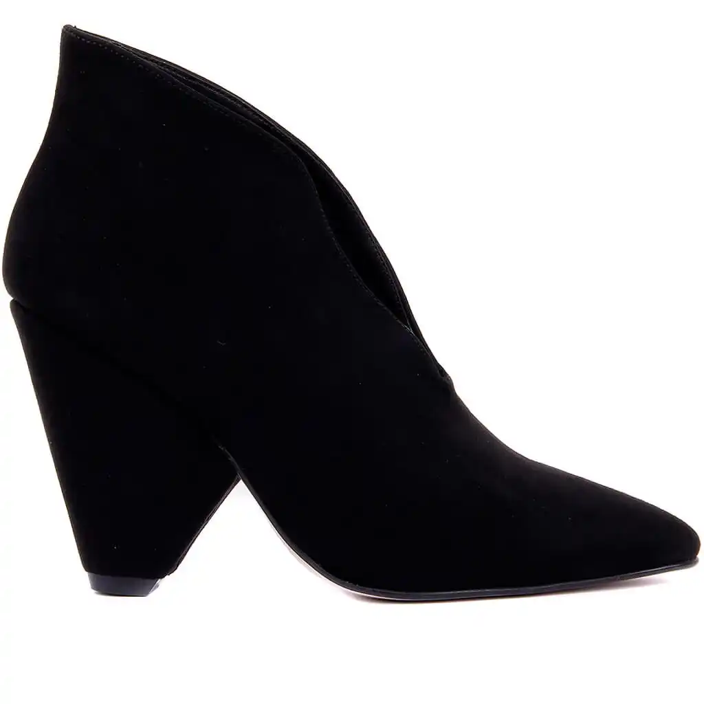 ladies black pointed ankle boots