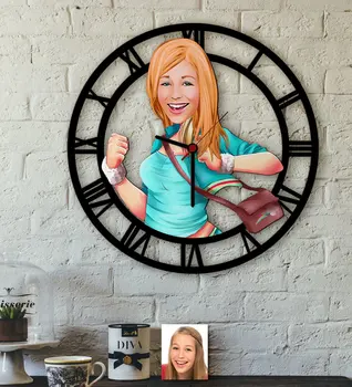 

Personalized Women 'S Caricature Of Wood Wall Saati-52