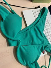 Conjunto de Bikini brasileño sin relleno para mujer, bañador Sexy de estilo vendaje de 4 colores, triangular, envío directo