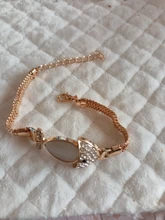 Pulseras con cadena de Color dorado multicapa para mujer, brazaletes con dije de corazón, brazaletes de cristal, novedad de 2020