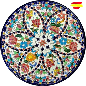 

Ceramic Plate 24 cm/9,5 inch diameter - ceramics glazed up handmade - made in Spain - MIJASCERAMIC - ARTECER -