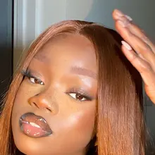 Peluca de cabello humano con encaje Frontal 13x6 para mujer, pelucas de cabello humano de color marrón prearrancado, brasileño, Remy, liso