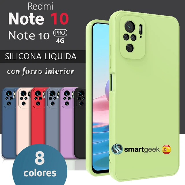 Funda Redmi Note 10 Pro Transparente con Anilla y Cubre Cámara 5 Colores