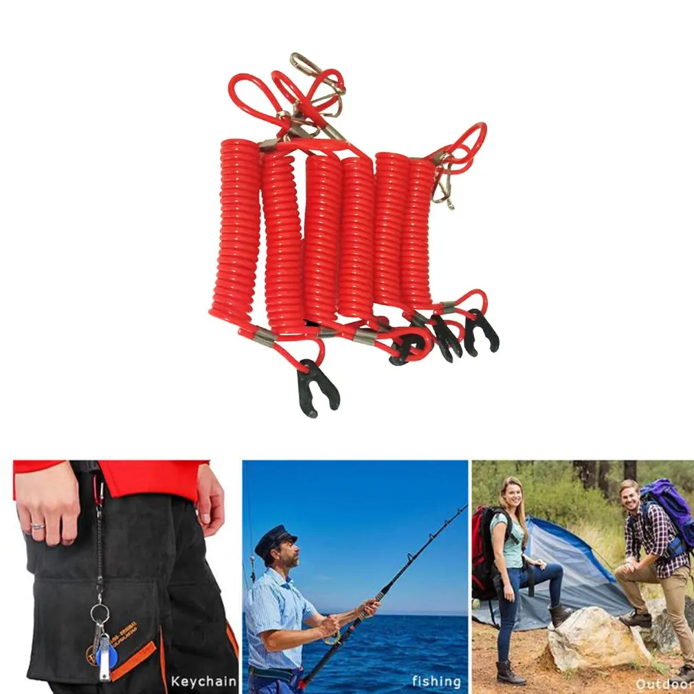 Mercury Tohatsu Marine Outboard Boat Motor Kill Switch Key Rope Safety Lanyard