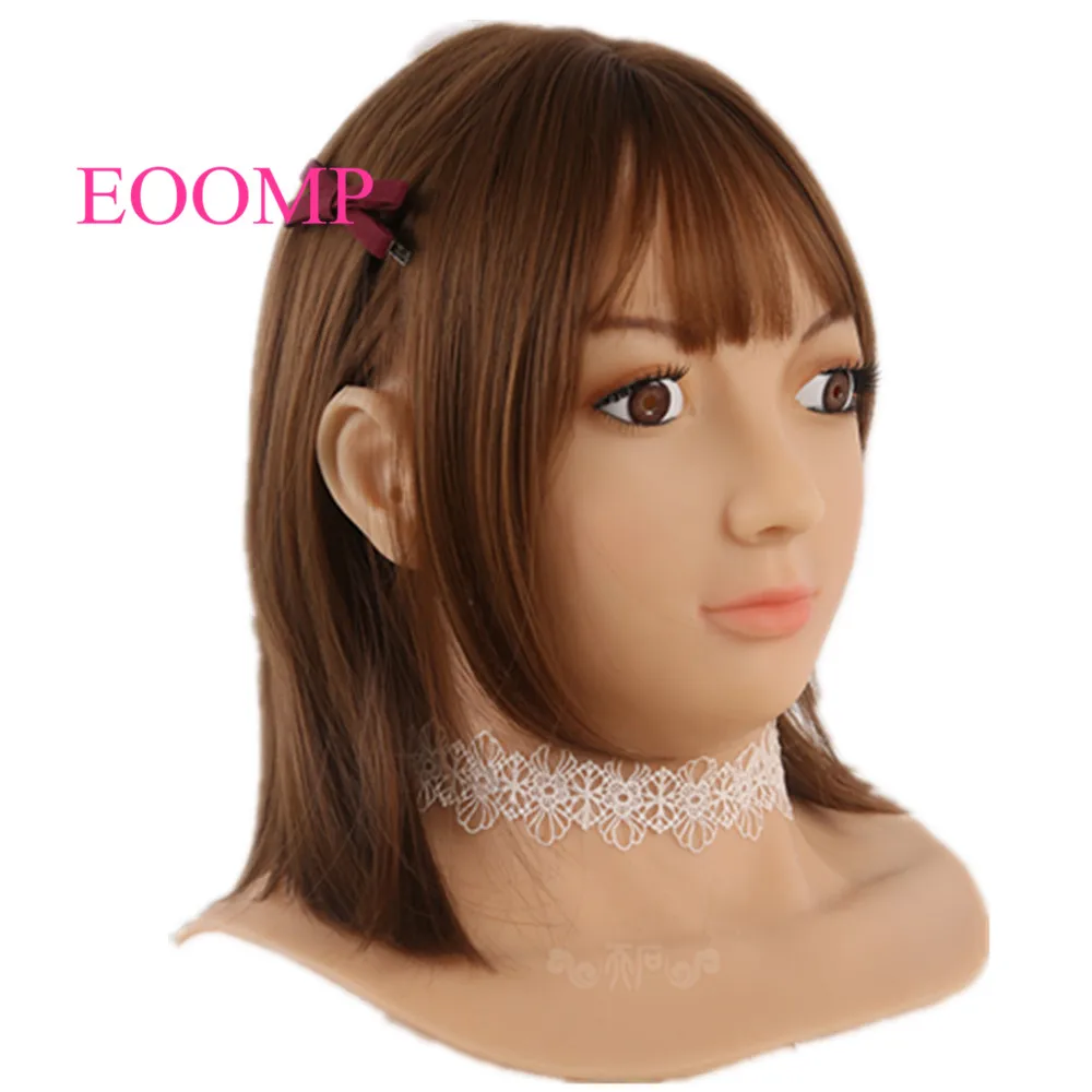 

2019 New Realistic Female Mask, Masquerade Masks for Men, Human Face Mask for Crossdresser