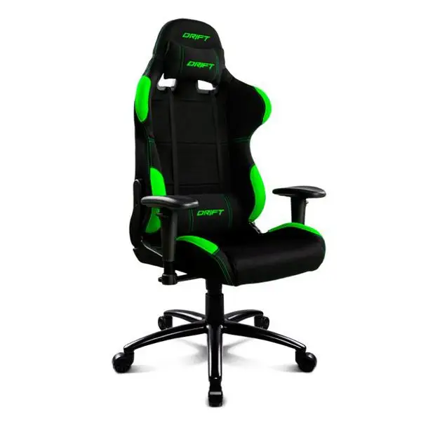 Игровое кресло DRIFT DR100BG 90-160 ° ткань пена черный зеленый