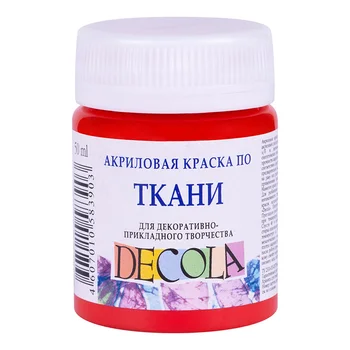 

Paint acrylic on fabric DeCola Red 50 ml