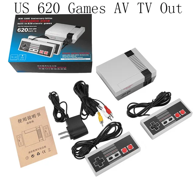 US 620 Games AV OUT Встроенный 500/620 игр Мини ТВ игровая консоль 8 бит Ретро Классический Ручной игровой плеер AV выход видео игровая консоль игрушки - Цвет: US 620 Games AV OUT