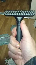 Cepillo de corte para mascotas, peine para el cuidado del perro y gato, para pelo corto o largo con doble fila de alfileres de acero inoxidable