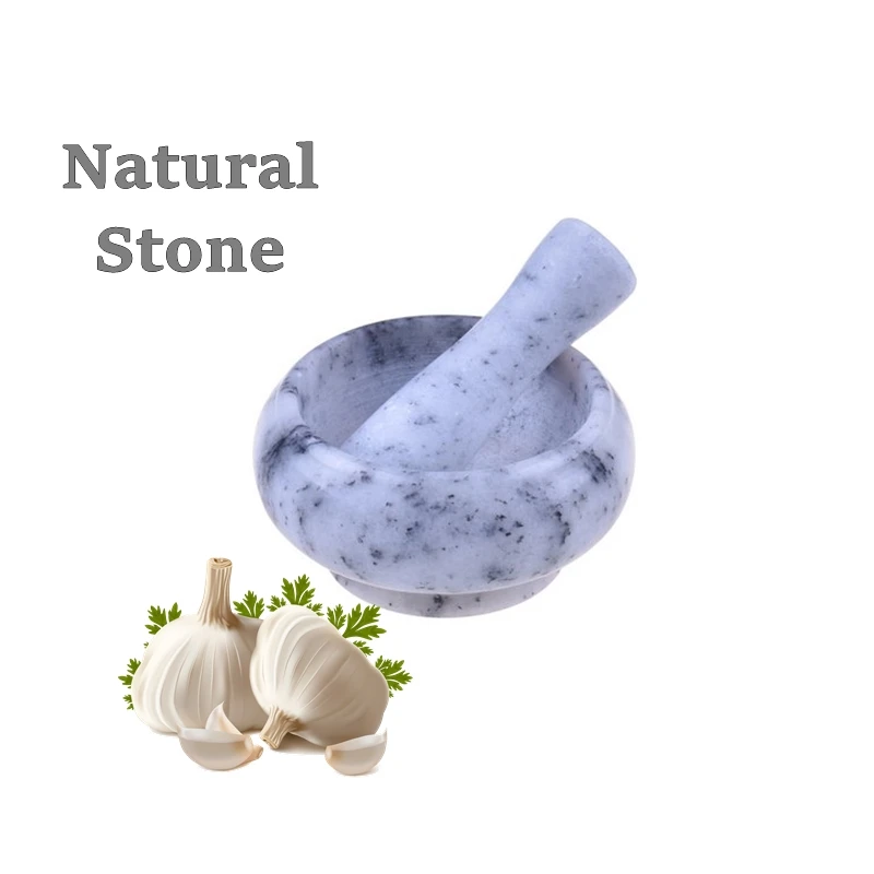 Тасев Теро мраморный раствор и пестик серый природный камень первого