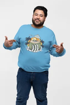 

Angemiel Wear Holidaymaker Skeleton Blue Men 'S Sweatshirt