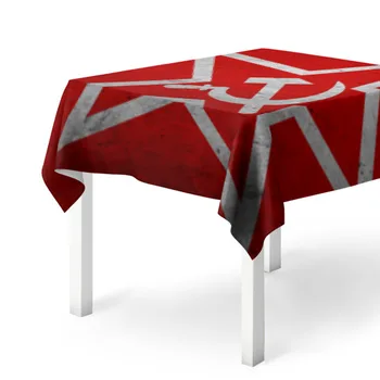 

Tablecloth 3D flag of the USSR: sickle and hammer