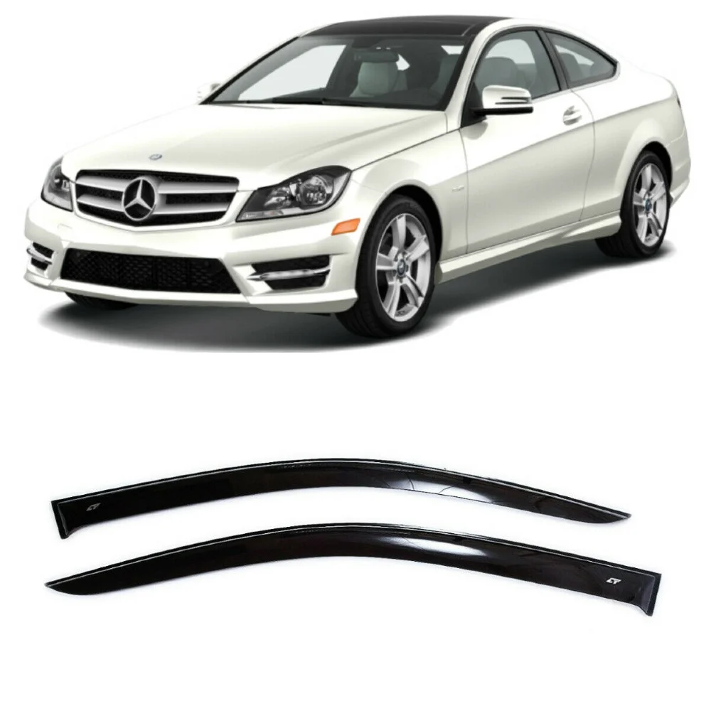 Дефлекторы окон Cobra Tuning M34011 на авто Mercedes Benz C C204 Coupe 2011-2014 2 шт./комп. ветровики от