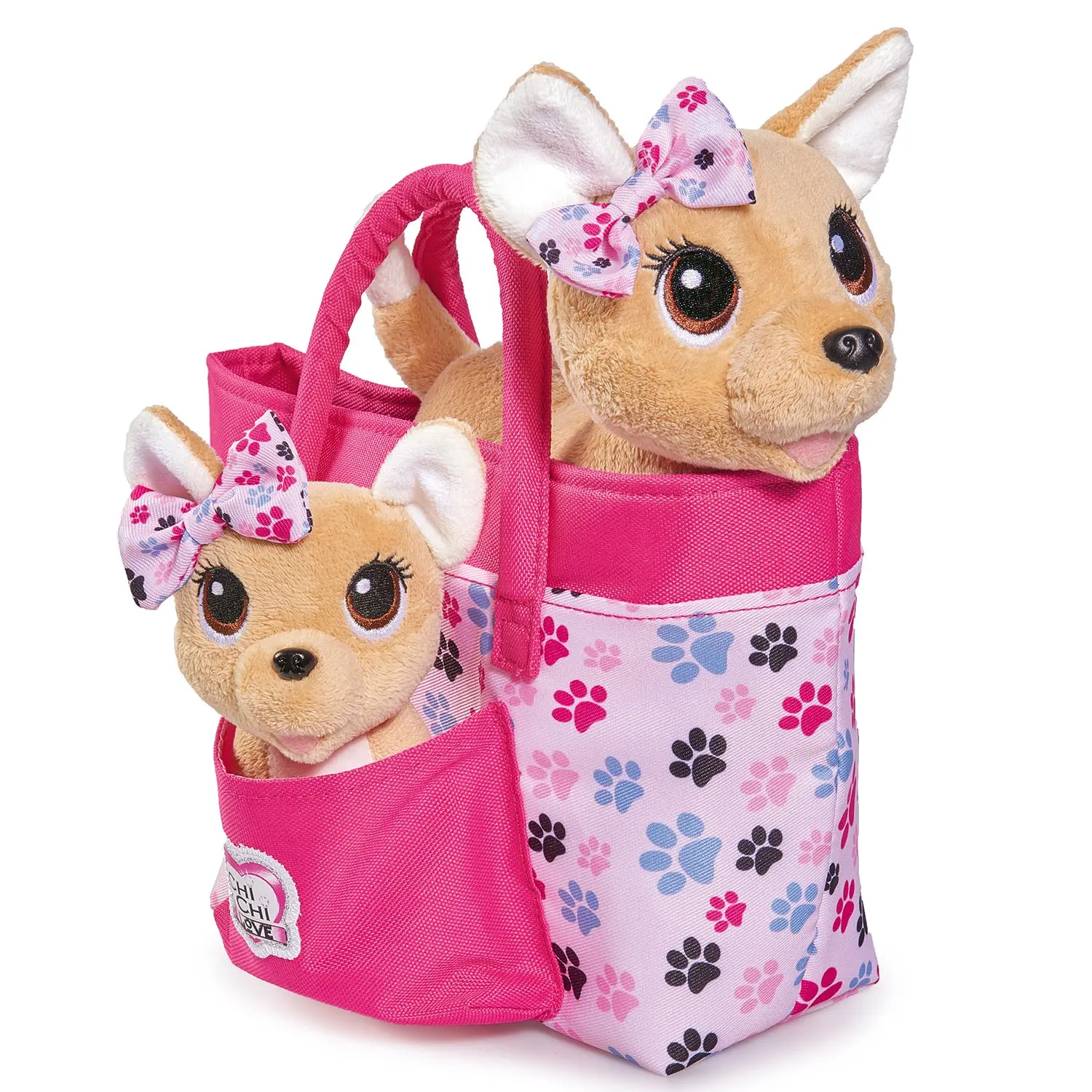 Игрушка мягкая Chi Chi Love Счастливая семья 2 собачки в сумочке 5893213