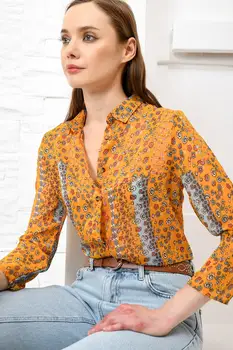 

Trend Alacati Style Women 'S Print Chiffon Shirt ALC-X3469