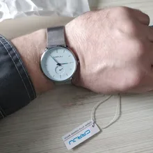CRRJU – relojes de hombre, de cuarzo, casual, delgado, de malla de acero, impermeable, deportivo, masculino