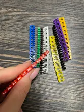 100/150pcs/lot Cable Markers Colourful C-Type Marker Number Tag Label For 2-3mm Wire