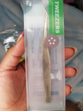 Alicates de extensión de pestañas, pinzas de extensión de pestañas profesionales de acero inoxidable de alta precisión, herramienta de pinzas de maquillaje