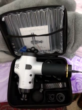 Pistola de masaje eléctrica LCD para adelgazar músculos, relajación para cuello, parte trasera del pie, pierna, hombros, pistola de masaje de percusión