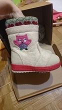 Shoes Boots Girls Childrens Mmnun Winter Wool for with Owl Warm ML9439 Size-23-32