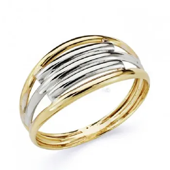 

GOLD RING THREE COLOR HOLLOW