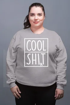 

Angemiel Wear Cool Shit Gray Female Sweatshirt
