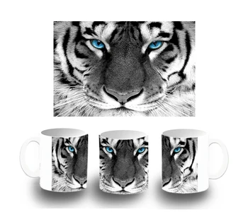 

Plastic CUP PORTRAIT WHITE TIGER plastic mug