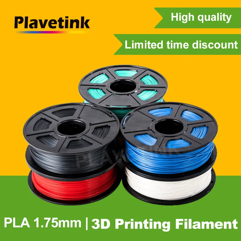 Plavetink 3D-принтеры PLA нити 1,75 мм нити возможна погрешность+/-0,02 мм 1 кг 343 м 2.2LBS 3d печать Материал