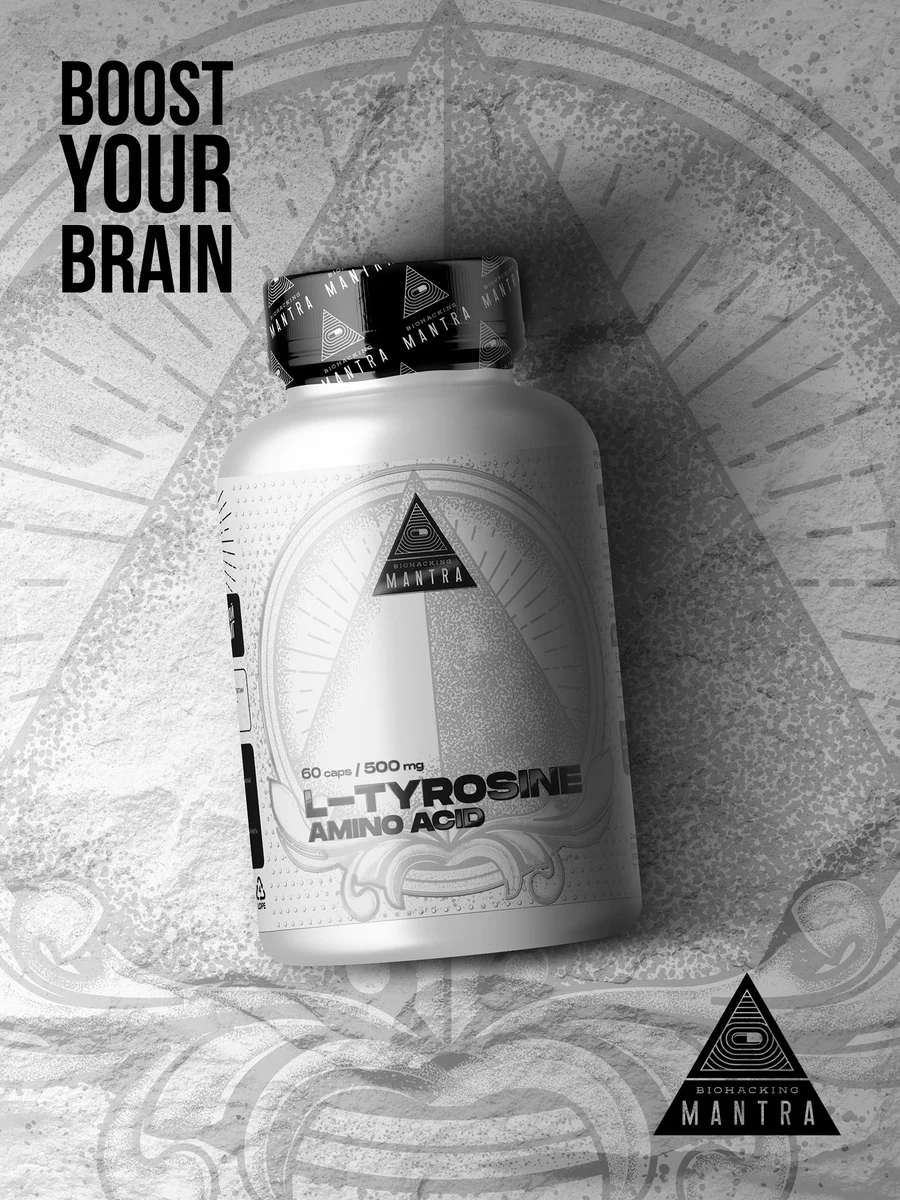 Фото Аминокислоты Тирозин Biohacking Mantra Tyrosine,60 капсул, концентрация внимания, здоровье мозга ,выработка меланина №2