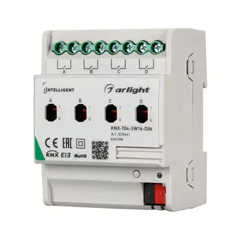 

025661 intelligent Arlight relay module knx-704-sw16-din (bus, 4x16a) 1 PCs Arlight