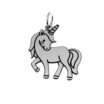 

Pendant 925 Sterling silver m unicorn 20mm. Smooth [AC0538]