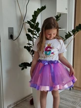 Falda para niña de tutú, ropa de 12 a 8 años, minifalda de tul colorida para niña, para fiesta, baile, arcoíris, ropa para niño 2020