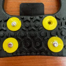 1 par S-XXL 10 pendientes Anti-Skid hielo de nieve escalada zapatos picos agarres para hielo tacos crampones invierno escalada antideslizante cubierta de zapatos