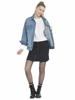 

Front Zipper Mini Skirt
