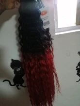 La naturaleza pelo Afro Pelo Rizado mechones extensiones con cierre Ombre oro 30 pulgadas suave súper largo pelo sintético del pelo de la onda