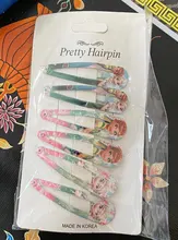 6 unids/set Disney 2 dibujos animados princesa Elsa Anna icono de horquilla bonita Metal Clip de pelo de las muchachas de los niños juguetes de Moda y Belleza regalo