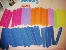 50 unids/lote Mini archivos De uñas 180/240 De madera De colores De uñas Lima De pedicura y ManicureLixa De UNA DIY herramientas De uñas juegos
