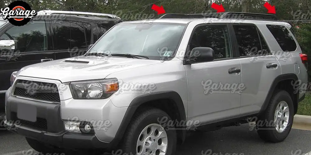 Боковые заглушки на рейлинги для Toyota 4runner 2010- ABS пластик, 1 комплект/4 шт., украшение для автомобиля