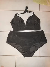 Bikini de talla grande para mujer, traje de baño de talle alto con Control de barriga, bañador Sexy de cobertura completa